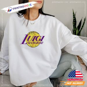 Los Angeles Lakers Basketball Luigi Mangione T shirt 3