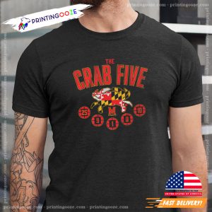 Maryland Basketball The Crab Five Flag Shirt 1