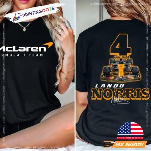 Mclaren F1 Team Lando Norris Signature 2 Sided Shirt 2