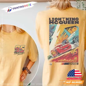 Retro Lightning Mcqueen Rusteze Cars Comfort Colors Shirt 3