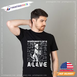 Schrodinger's Cat Dead And Alive Physics T Shirt 3