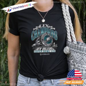 Super Bowl LIX Champions Philadelphia Eagles Football T shirt