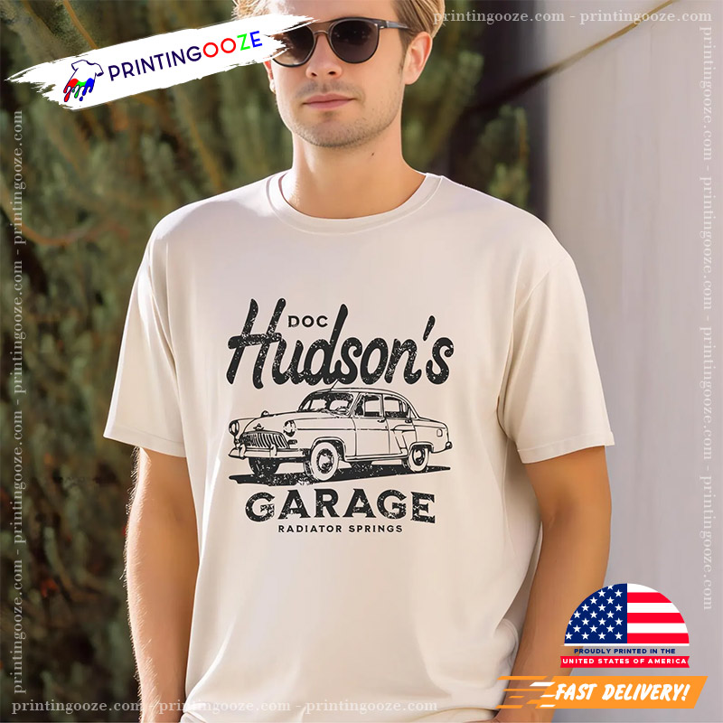 Vintage Doc Hudson's Garage Disney Comfort Colors Shirt Vintage Doc Hudson's Garage Disney Comfort Colors Shirt