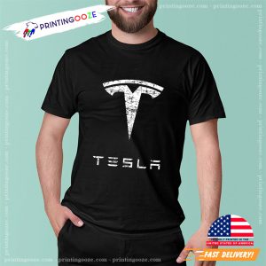 Vintage Logo Tesla Automotive Company Unisex T shirt 3