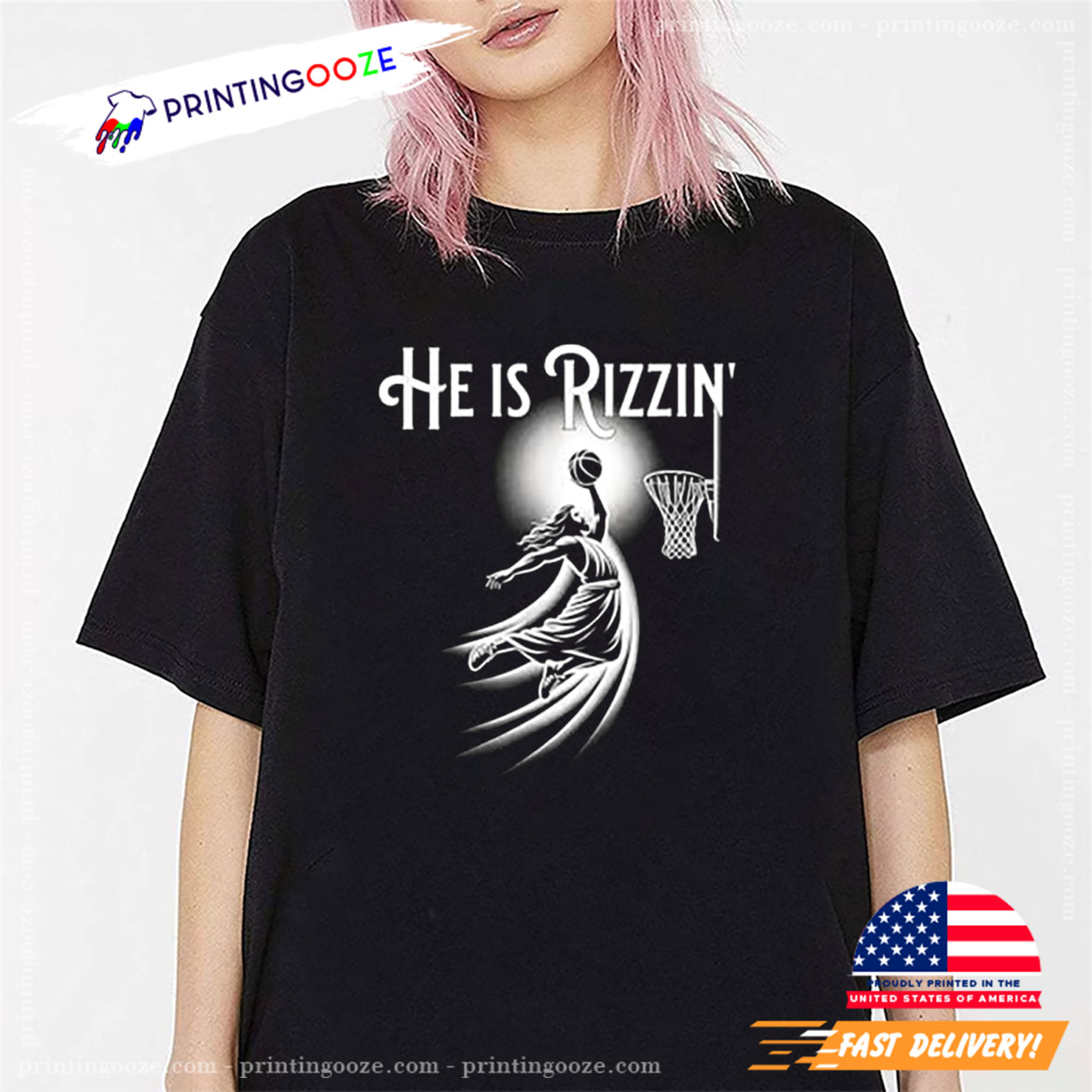 He Is Rizzin Funny Sports Shirt He Is Rizzin Funny Sports Shirt