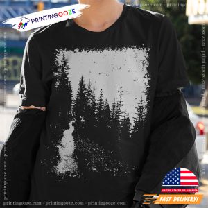 Occult Tree Forest Retro Graphic T shirt 2