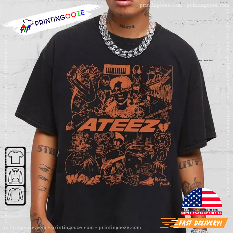 Vintage ATEEZ Merch Tee Album Lyric Comfort Colors Shirt Vintage ATEEZ Merch Tee Album Lyric Comfort Colors Shirt