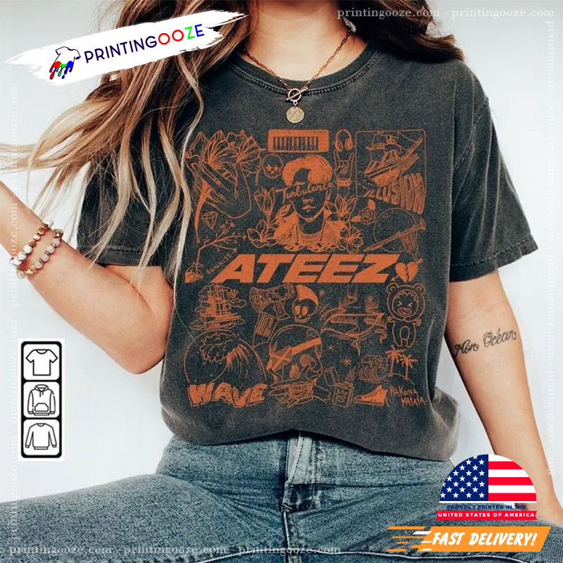 Vintage ATEEZ Merch Tee Album Lyric Comfort Colors Shirt Vintage ATEEZ Merch Tee Album Lyric Comfort Colors Shirt