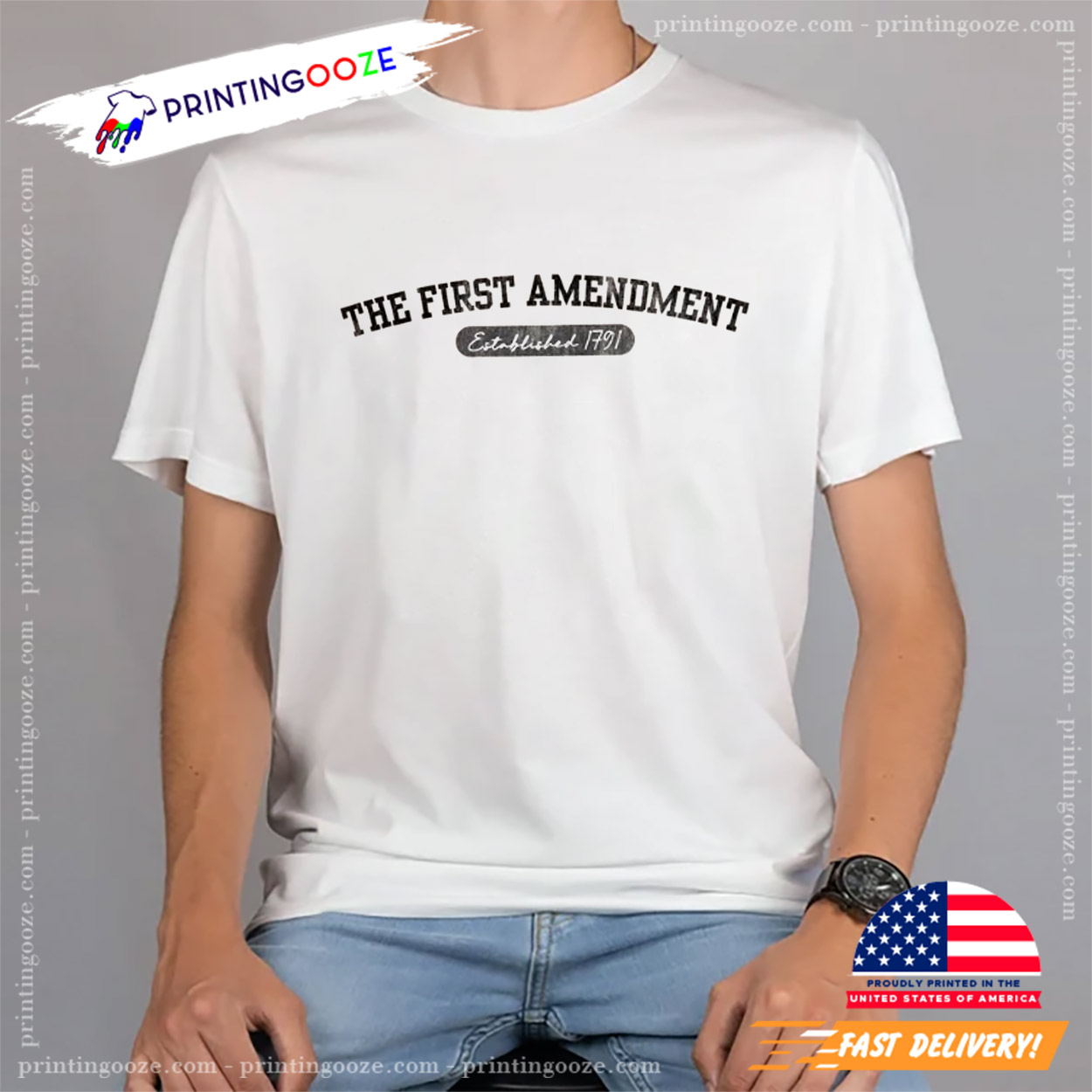 Vintage The First Amendment Established 1791 Unisex T-shirt Vintage The First Amendment Established 1791 Unisex T-shirt