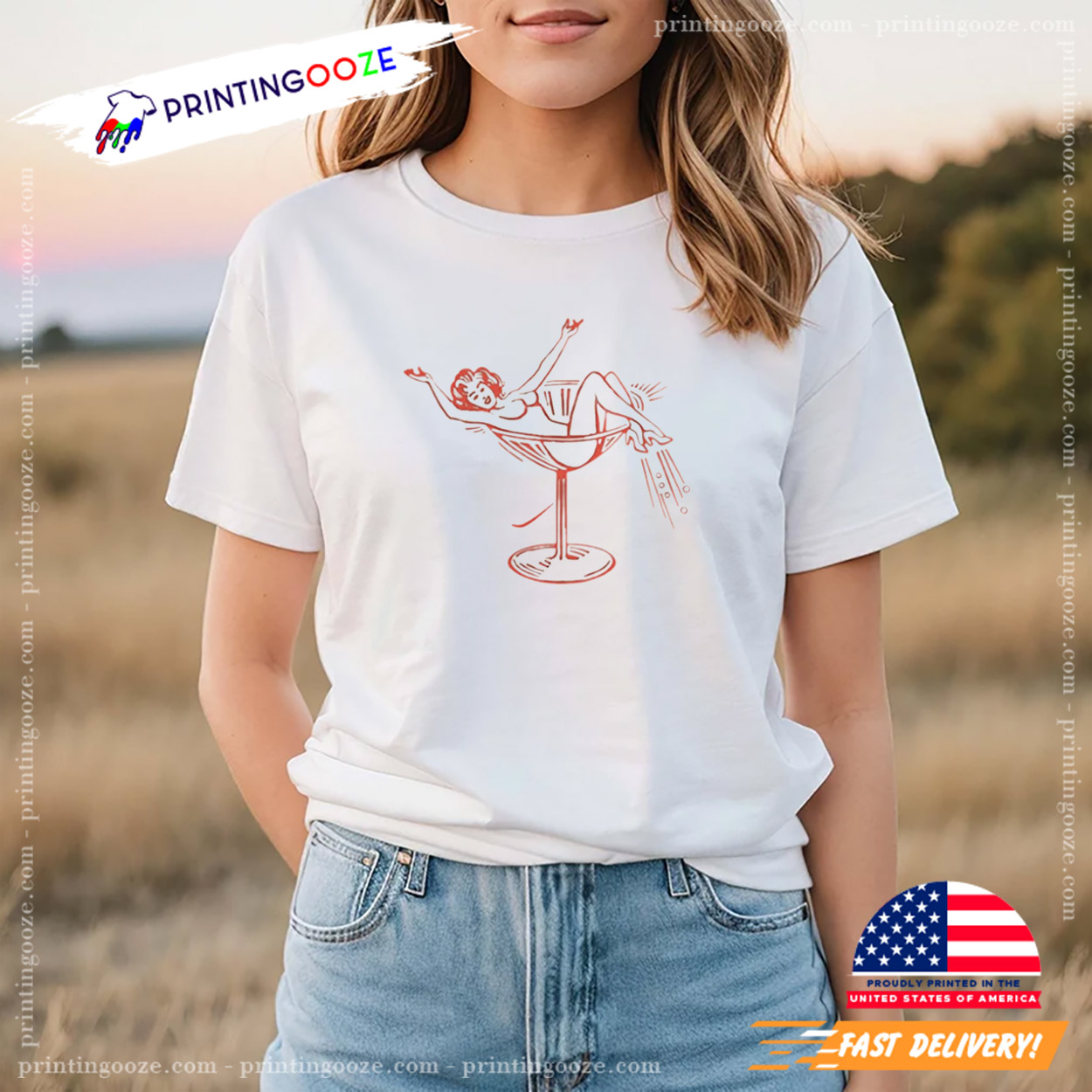 Women's Martini National Wine Day Tee Women's Martini National Wine Day Tee