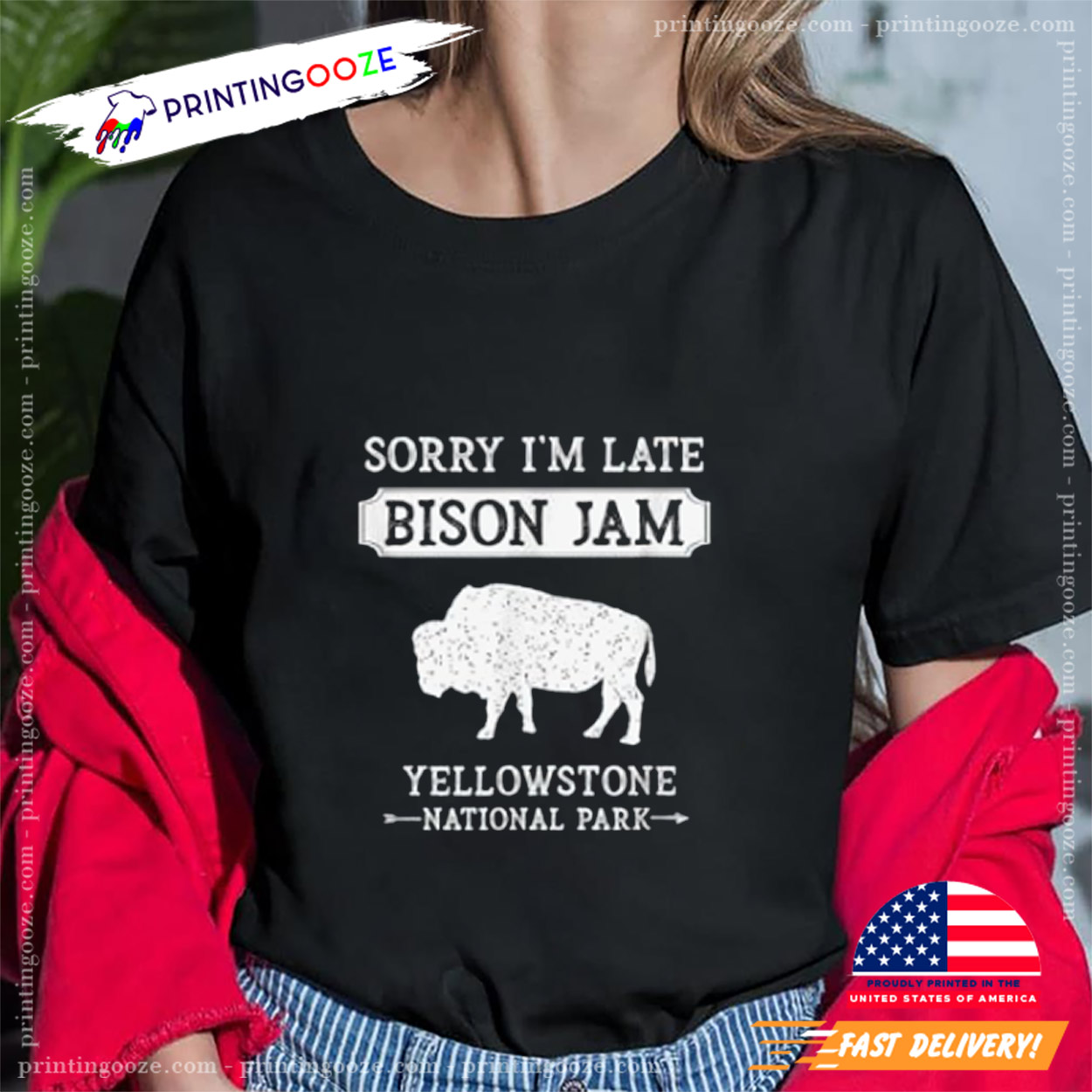 Yellowstone National Park Funny Bison Vintage Bison Jam T-Shirt Yellowstone National Park Funny Bison Vintage Bison Jam T-Shirt