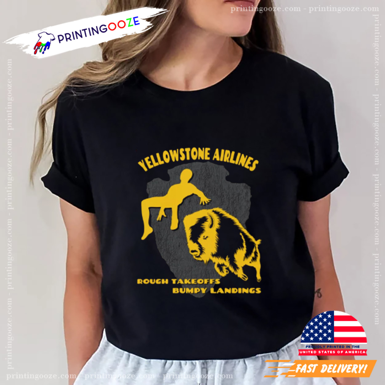 Yellowstone Rough Takeoffs Bumpy Landings Unisex T-shirt Yellowstone Rough Takeoffs Bumpy Landings Unisex T-shirt