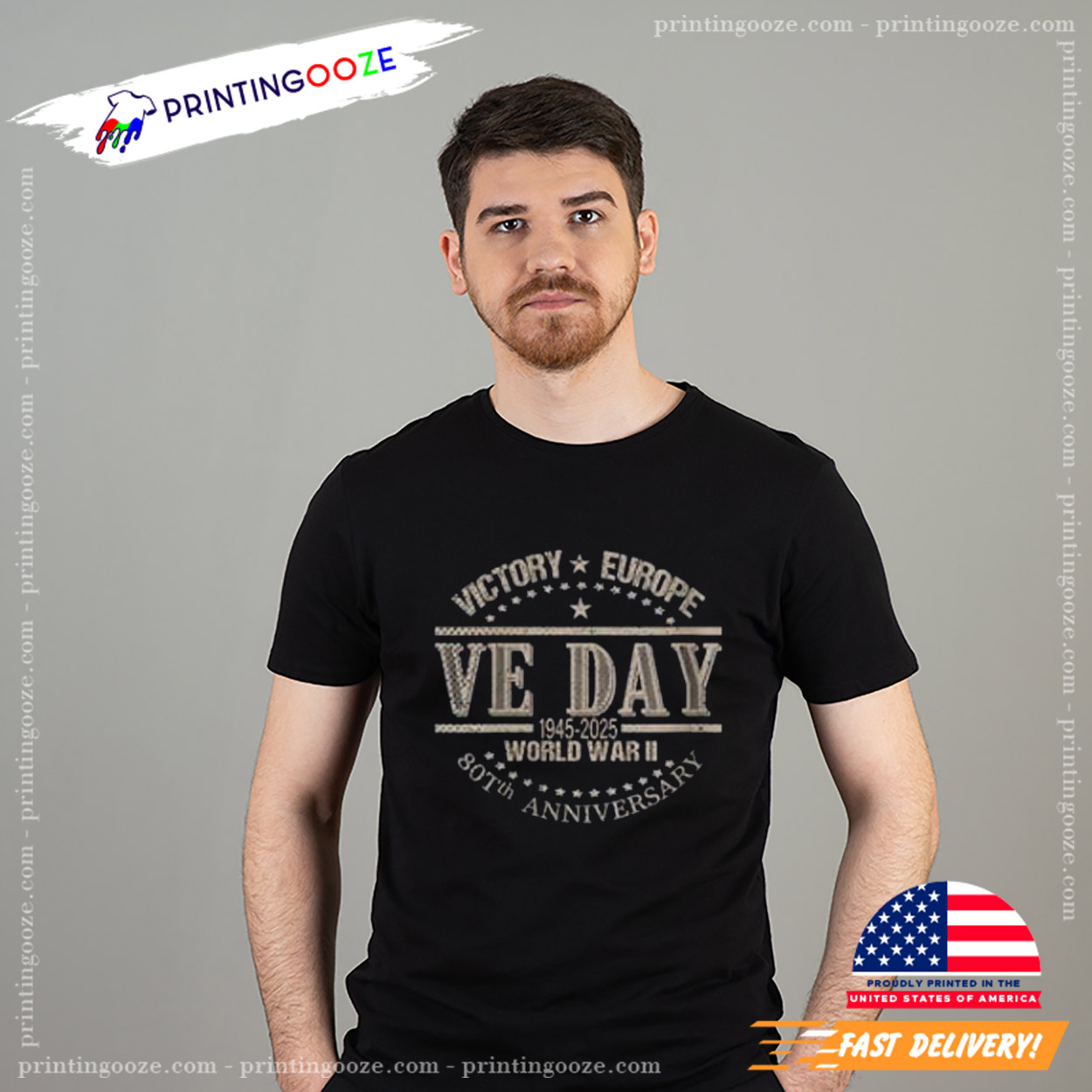 2025 VE Day 80th Anniversary 1945 Victory In Europe T-shirt 2025 VE Day 80th Anniversary 1945 Victory In Europe T-shirt