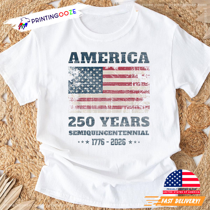America 250 Years Flag Usa T-shirt America 250 Years Flag Usa T-shirt