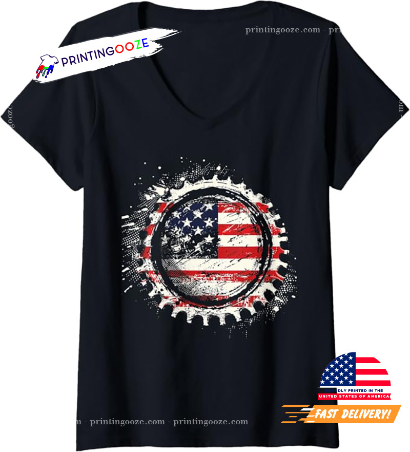 American Flag Bottle Cap T-shirt American Flag Bottle Cap T-shirt
