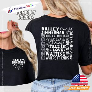 Bailey Rock And A Hard Place Country Music Comfort Colors Shirt