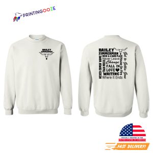 Bailey Zimmerman Concet Music 2 Sided T-shirt 1
