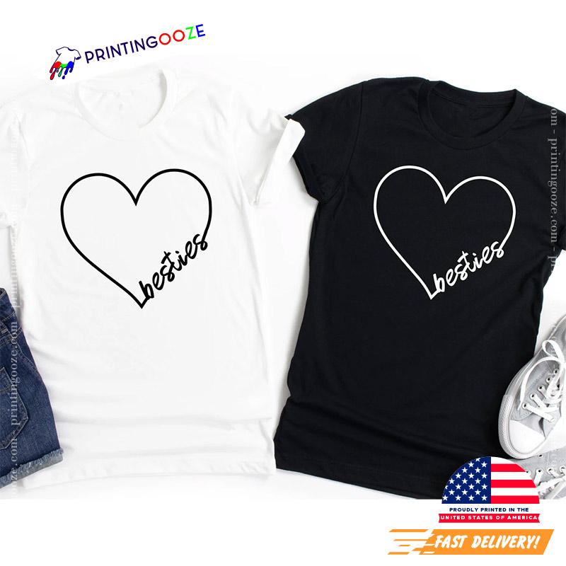 Besties Heart, Best Friends Gift Shirt Besties Heart, Best Friends Gift Shirt