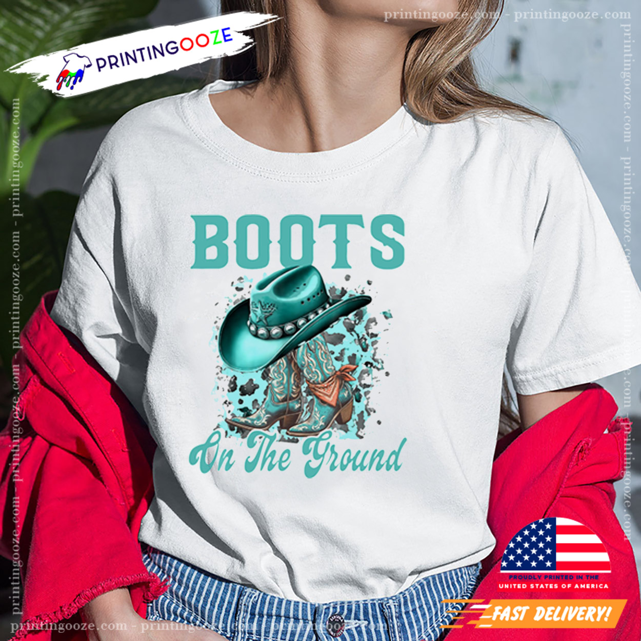Boots On The Ground Boot Cowboy Tee Boots On The Ground Boot Cowboy Tee