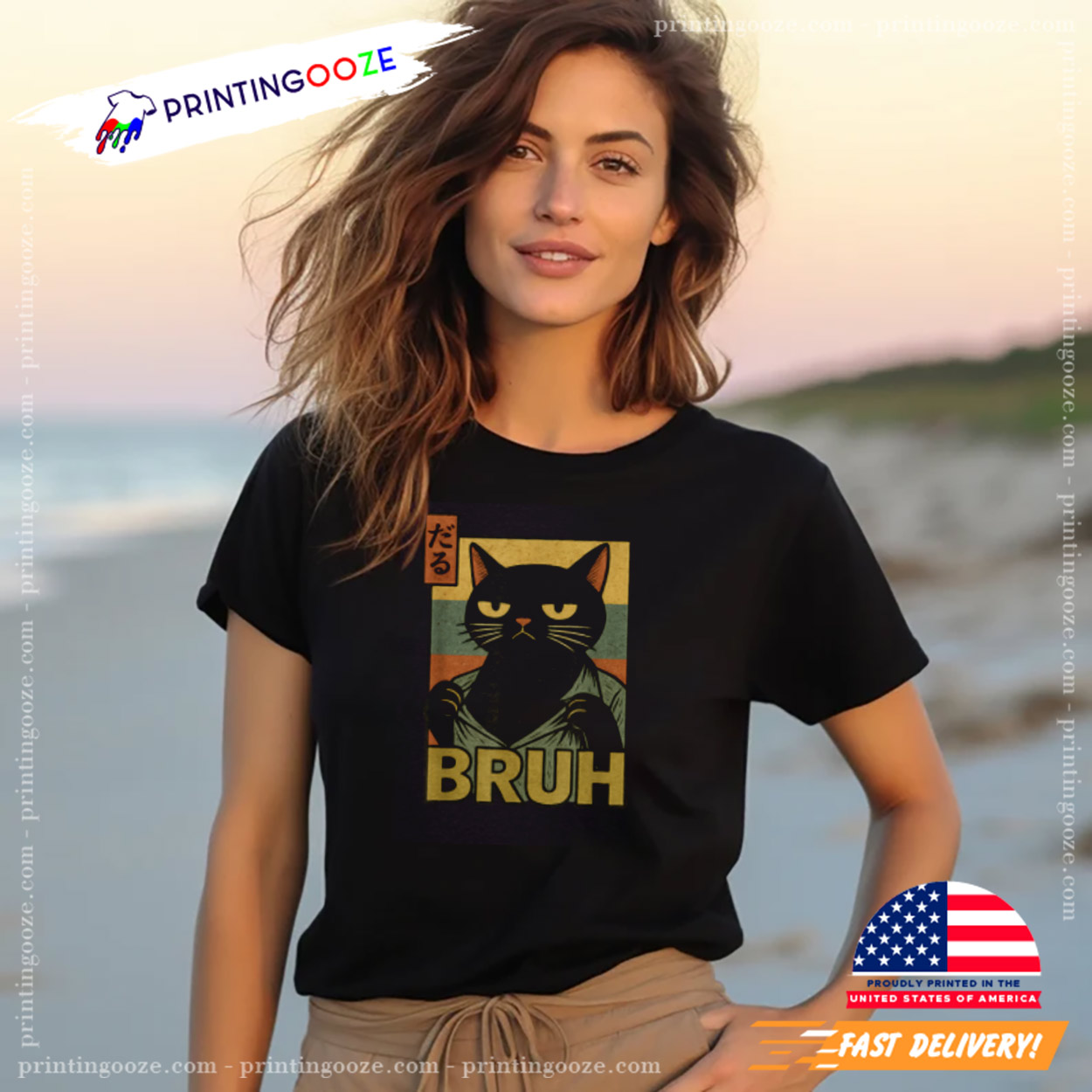 Cat Bruh Meme Japanese Anime T-shirt Cat Bruh Meme Japanese Anime T-shirt