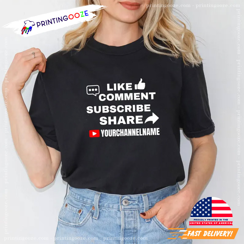 Custom YouTube Social Media T-Shirt Custom YouTube Social Media T-Shirt