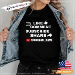Custom YouTube Social Media T Shirt 2