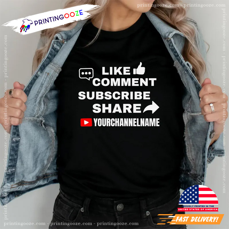 Custom YouTube Social Media T-Shirt Custom YouTube Social Media T-Shirt