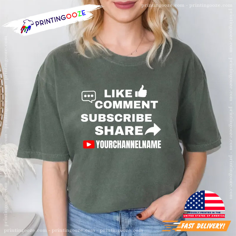 Custom YouTube Social Media T-Shirt Custom YouTube Social Media T-Shirt