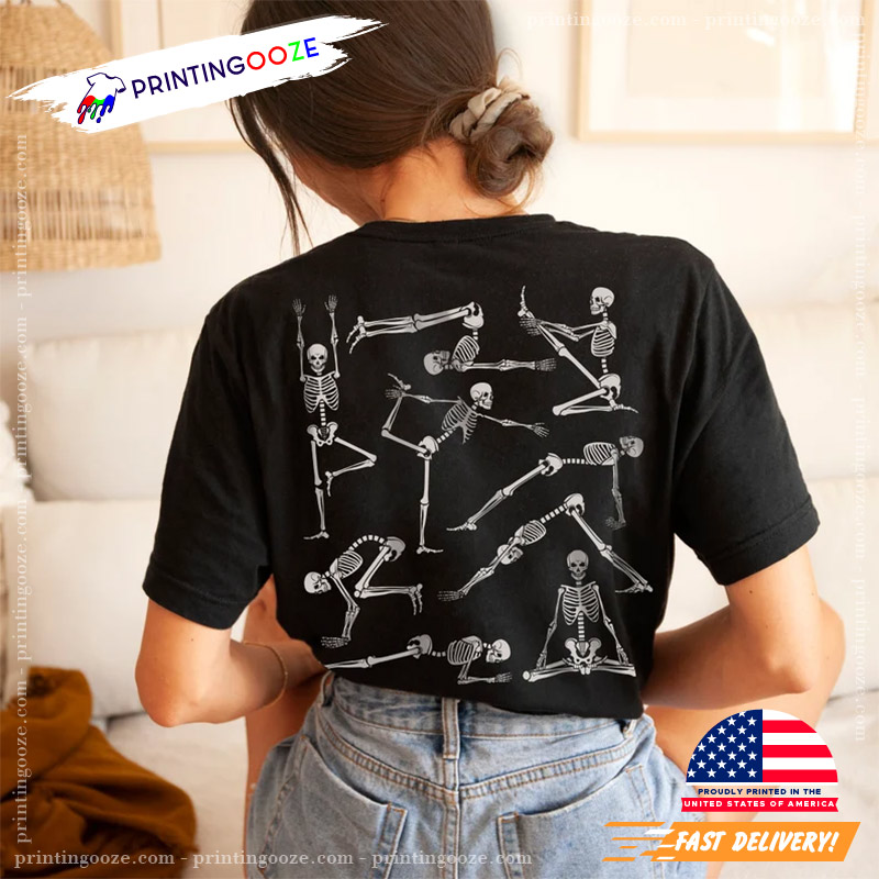 Cute Skeleton Yoga Poses Tee Skeleton Yoga T-shirt Cute Skeleton Yoga Poses Tee Skeleton Yoga T-shirt