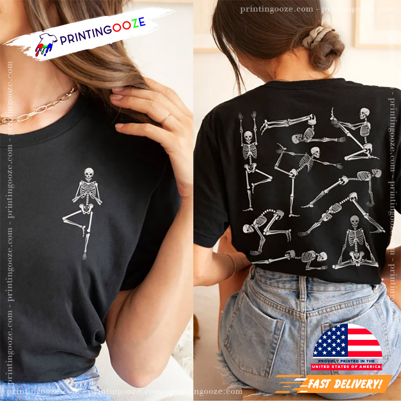 Cute Skeleton Yoga Poses Tee Skeleton Yoga T-shirt Cute Skeleton Yoga Poses Tee Skeleton Yoga T-shirt