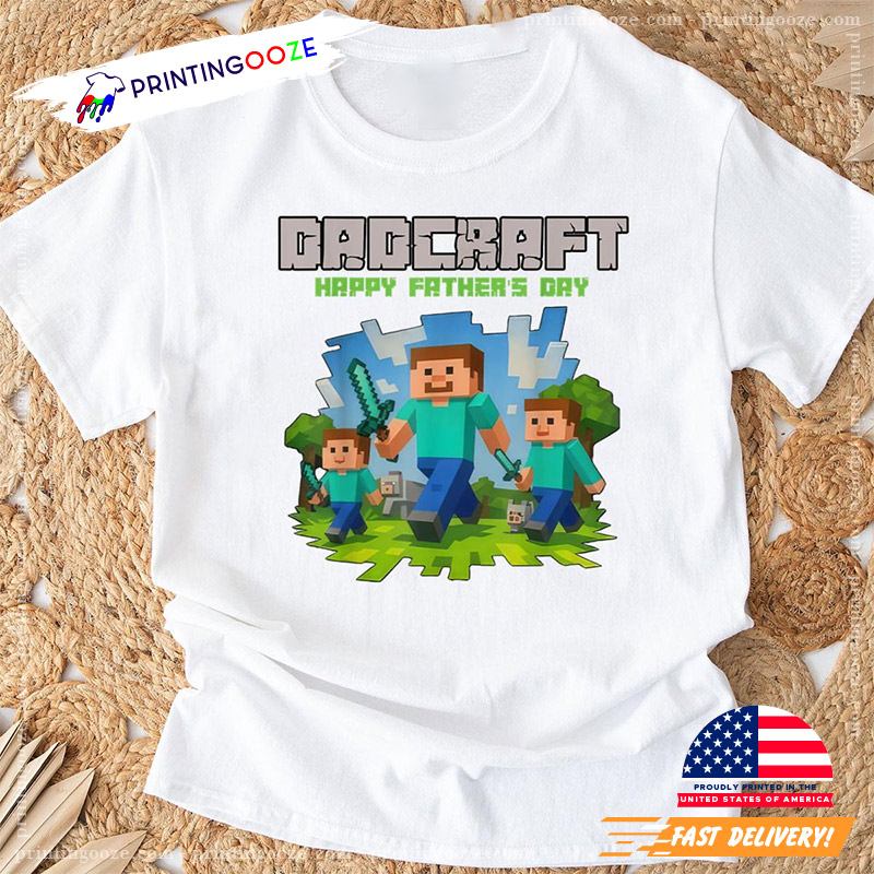 Dadcraft Happy Father Day Game T-shirt Dadcraft Happy Father Day Game T-shirt