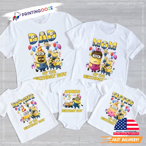 Despicable Me Family Matching Birthday Shirt