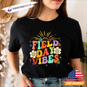 Field Day Vibes Funny Groovy Teacher Field Day T shirt 1