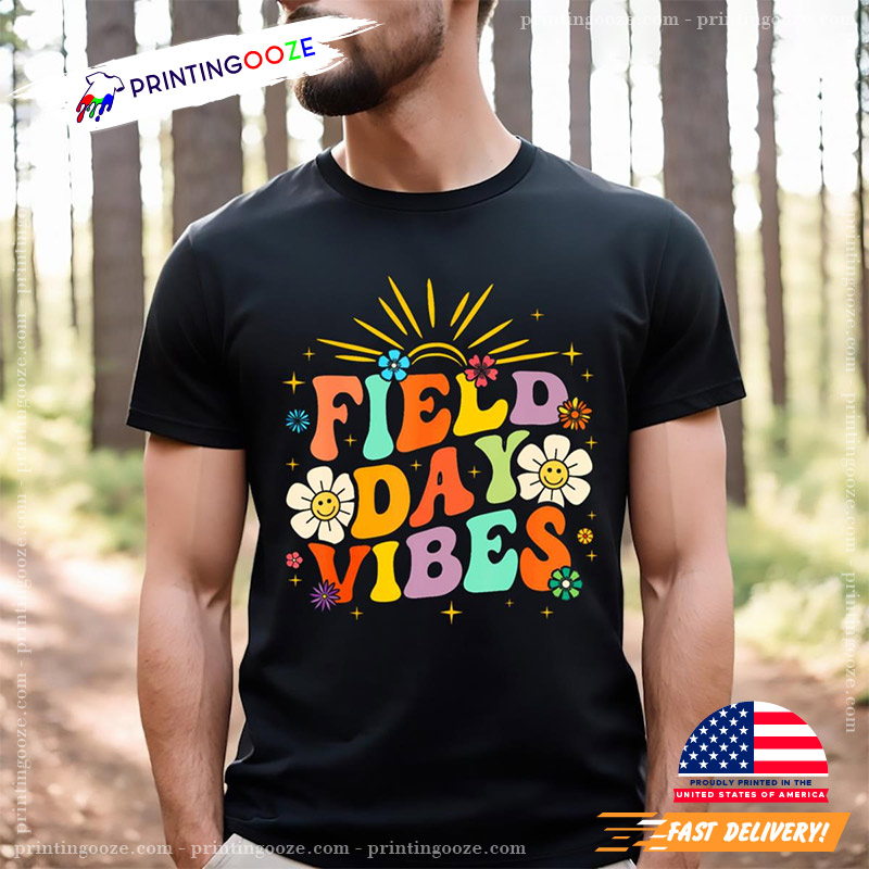 Field Day Vibes Funny Groovy Teacher Field Day T-shirt Field Day Vibes Funny Groovy Teacher Field Day T-shirt