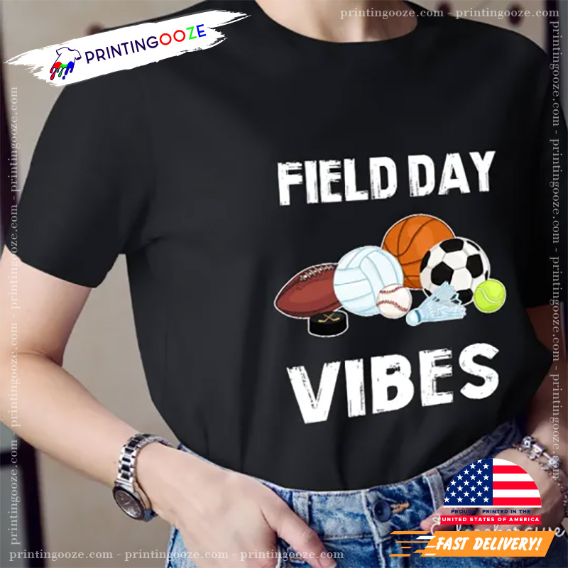Field Day Vibes Teacher T-Shirt Field Day Vibes Teacher T-Shirt