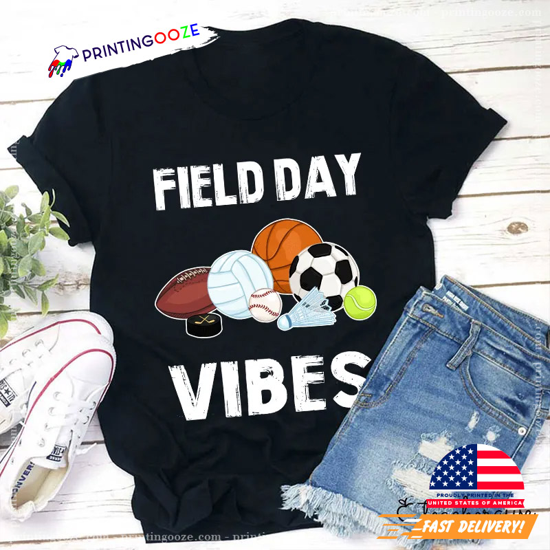 Field Day Vibes Teacher T-Shirt Field Day Vibes Teacher T-Shirt