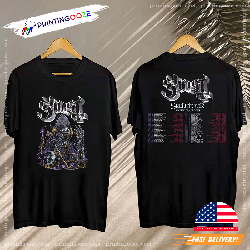 Ghost World Tour 2025 Ghost Skeletour 2 Sided Shirt Ghost World Tour 2025 Ghost Skeletour 2 Sided Shirt