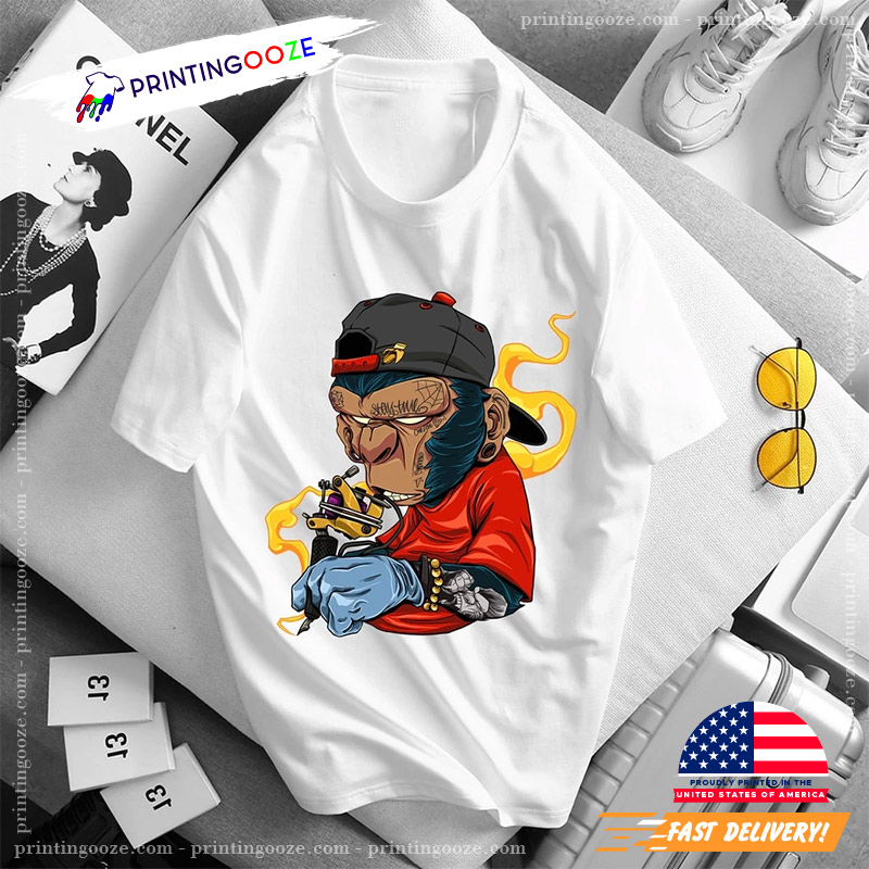 Gorilla Tattoo 1 Gorilla Vs 100 Men Tee Gorilla Tattoo 1 Gorilla Vs 100 Men Tee