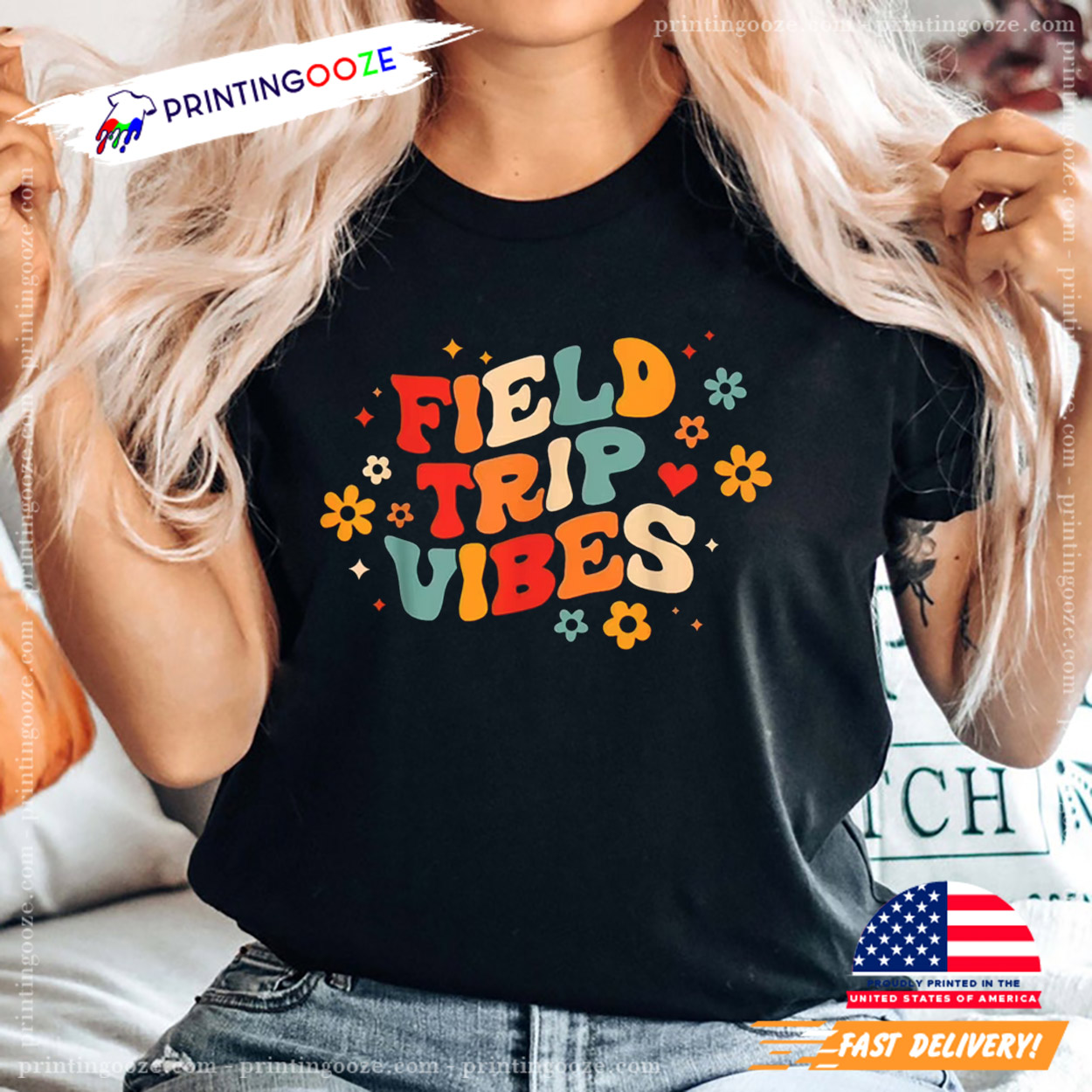 Groovy Field Day, Field Trip Vibes Tee Groovy Field Day, Field Trip Vibes Tee