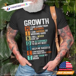 Growth Mindset Definition Motivational Quotes T-Shirt 3
