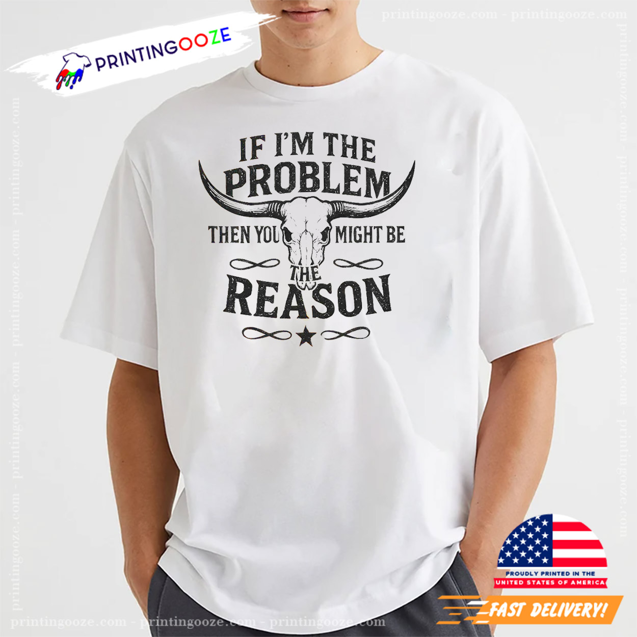 If I'm The Problem Then You Might Be The Reason Cowgirl Tee If I'm The Problem Then You Might Be The Reason Cowgirl Tee