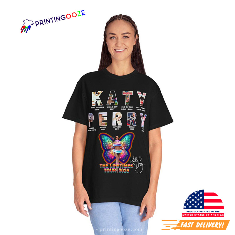 Katy Perry All Album & The Lifetime Tour 2025 T-shirt Katy Perry All Album & The Lifetime Tour 2025 T-shirt