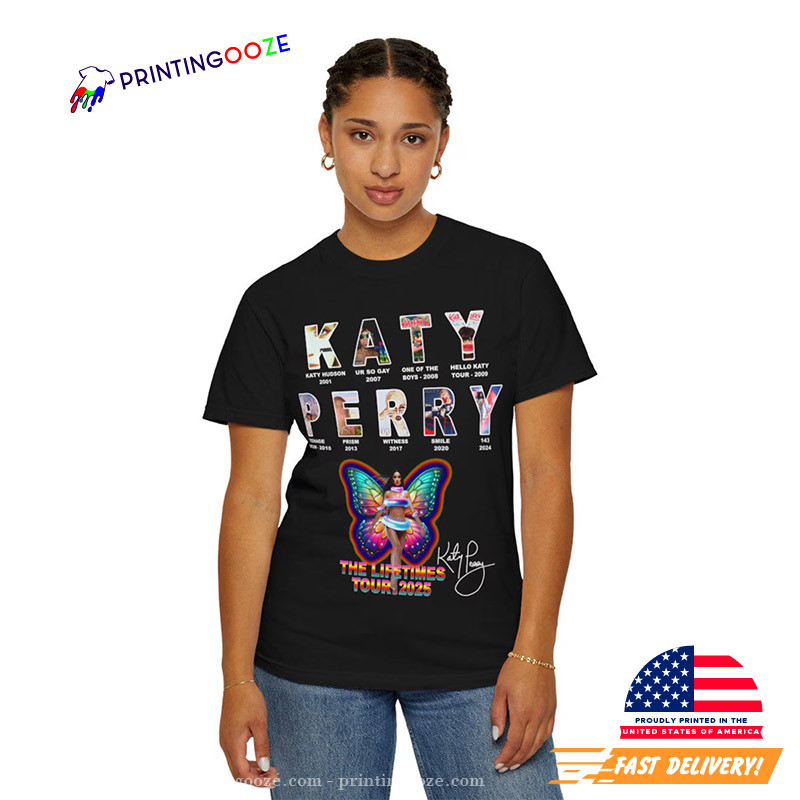 Katy Perry All Album & The Lifetime Tour 2025 T-shirt Katy Perry All Album & The Lifetime Tour 2025 T-shirt