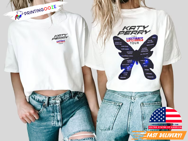 Katy Perry The Lifetime Tour Playlist 2 Side T-shirt Katy Perry The Lifetime Tour Playlist 2 Side T-shirt