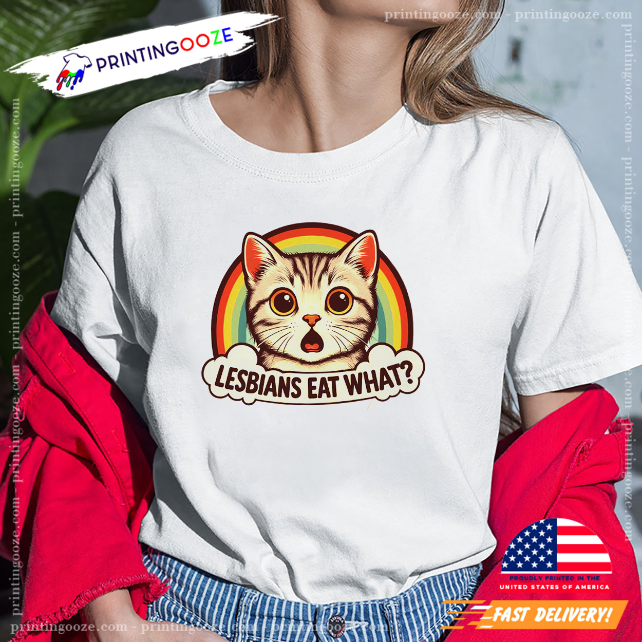 Lesbians Eat What Funny Cat T-shirt Lesbians Eat What Funny Cat T-shirt