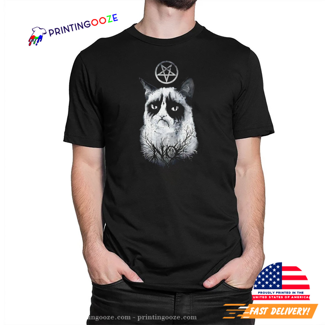Metal Grumpy Cat T-shirt Metal Grumpy Cat T-shirt