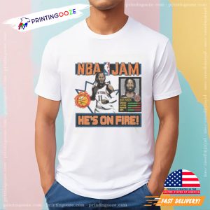 Nice Jalen Brunson New York Knicks Homage NBA Jam T-Shirt 1