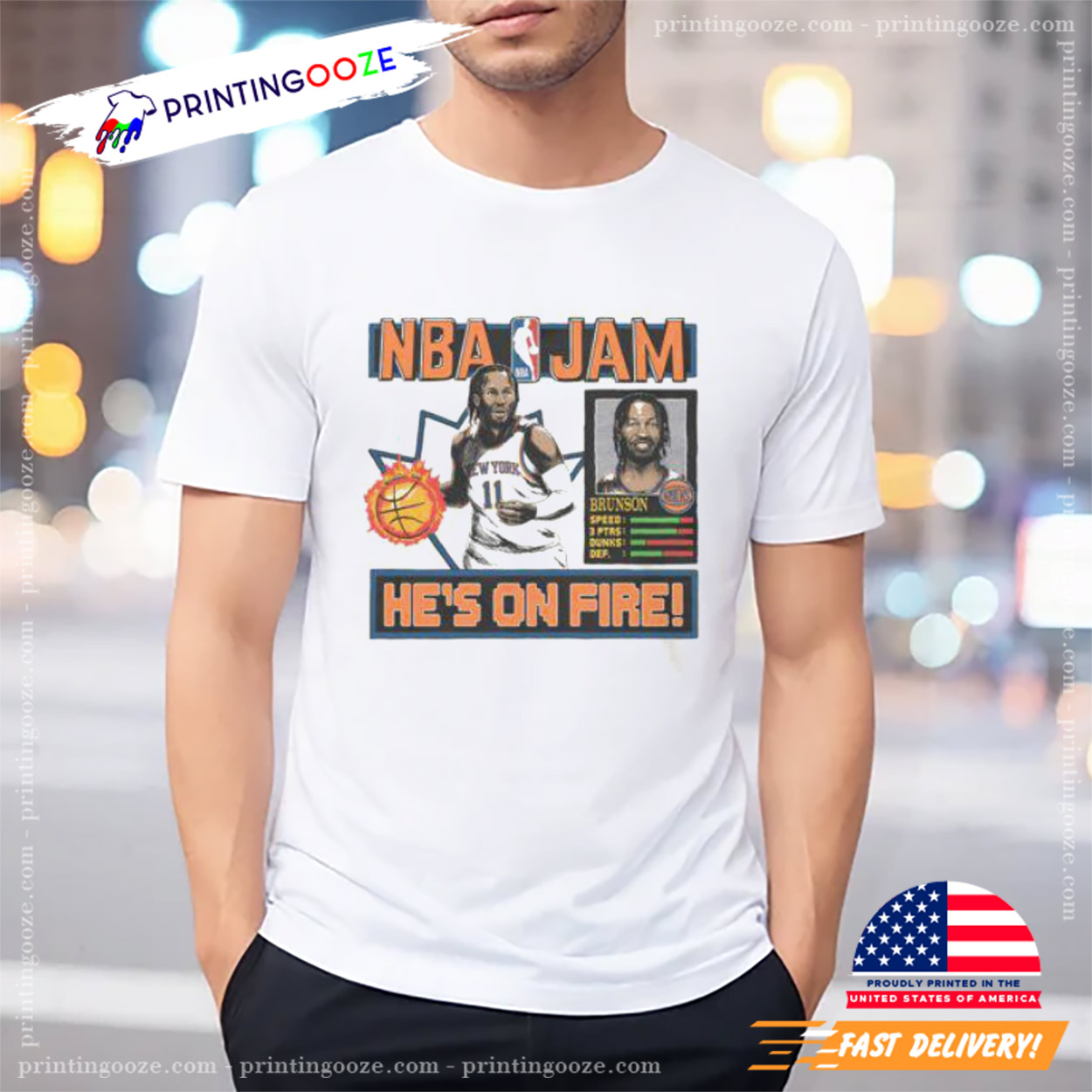 Nice Jalen Brunson New York Knicks Homage NBA Jam T-Shirt Nice Jalen Brunson New York Knicks Homage NBA Jam T-Shirt