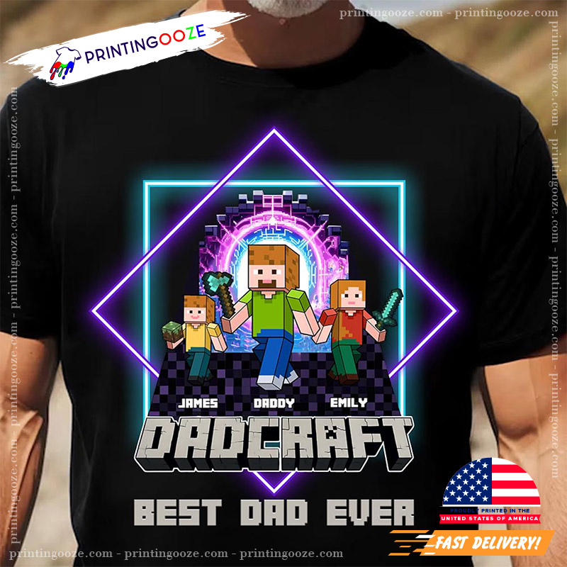 Personalized DadCraft Best Dad Ever Shirt Personalized DadCraft Best Dad Ever Shirt