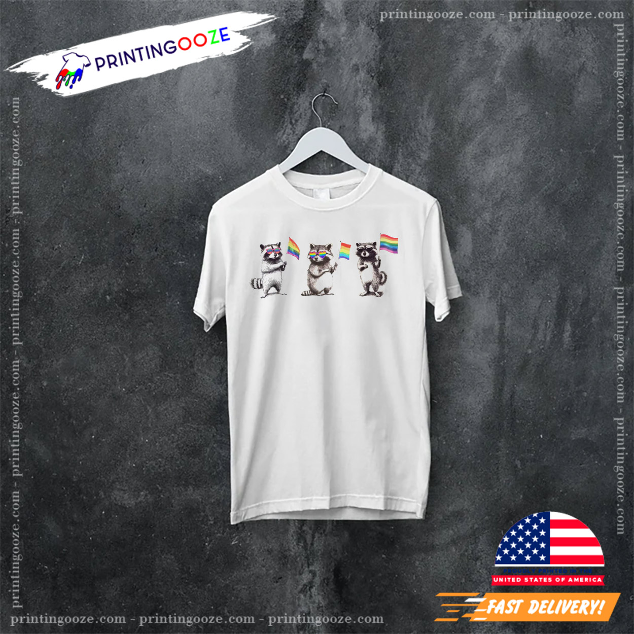 Raccoon Gay Pride LGBTQ T-shirt Raccoon Gay Pride LGBTQ T-shirt